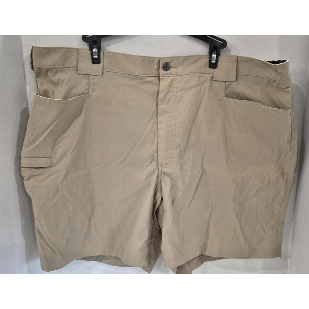 Mens Duluth Trading 7" Inseam, Nylon Elastic Waist Khaki Hiking Shorts Size 2XL